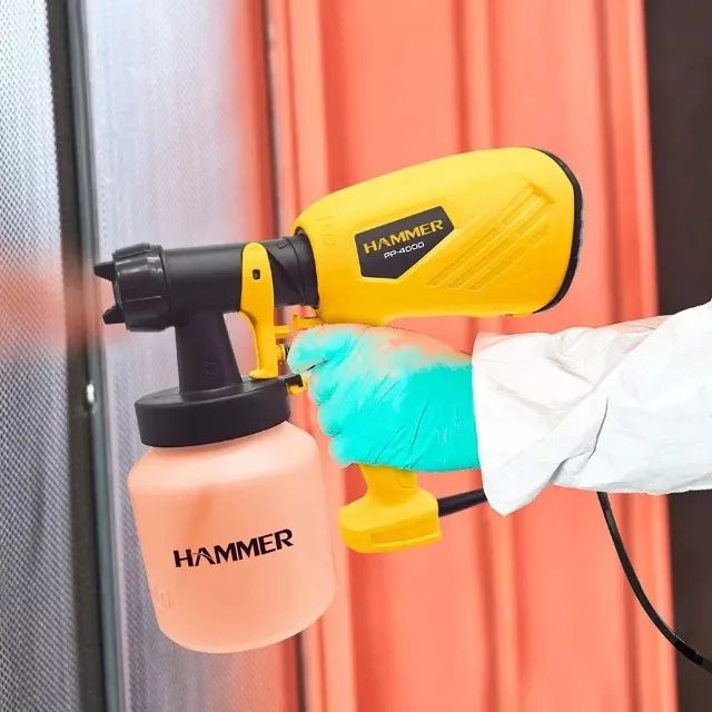 Pistola Pulverizadora de Pintura Hammer Pp4000 Com Bico Tripla Ação 400W 220V - Foto 5