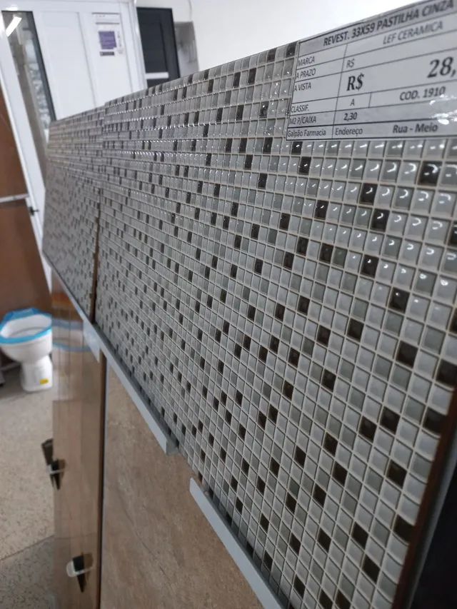 Revestimento 33x59 pastilha Cinza Lef - Foto 4