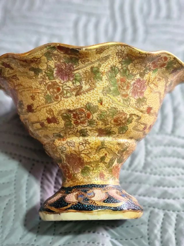 Lindo centro  de mesa em porcelana  pintado a mão  - Foto 3