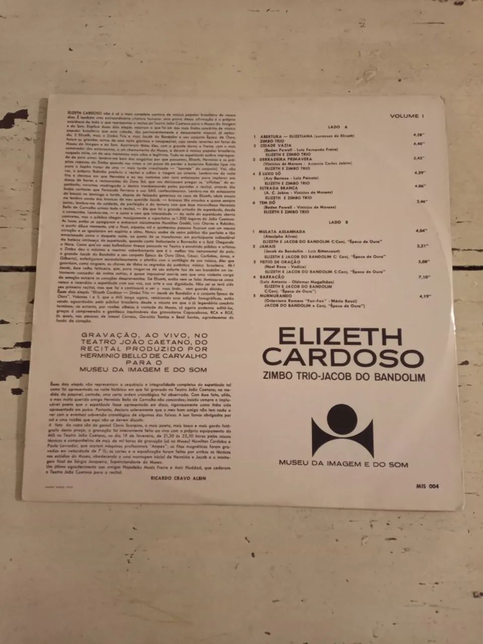 Disco de vinil - Elizeth Cardoso  - Foto 3