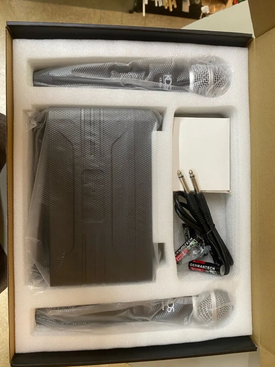 Microfone Duplo Bastão Sem Fio Kds-w382m Uhf Xlr Kadosh - Foto 2