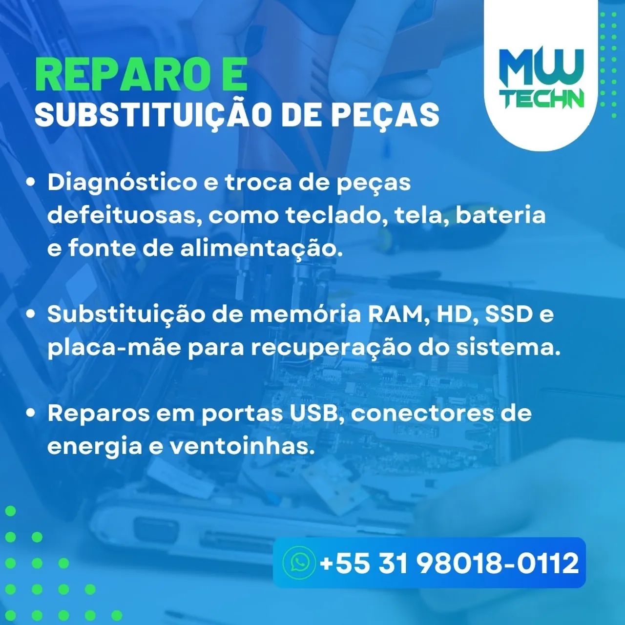 Manutenção Especializada para Notebooks e PCs