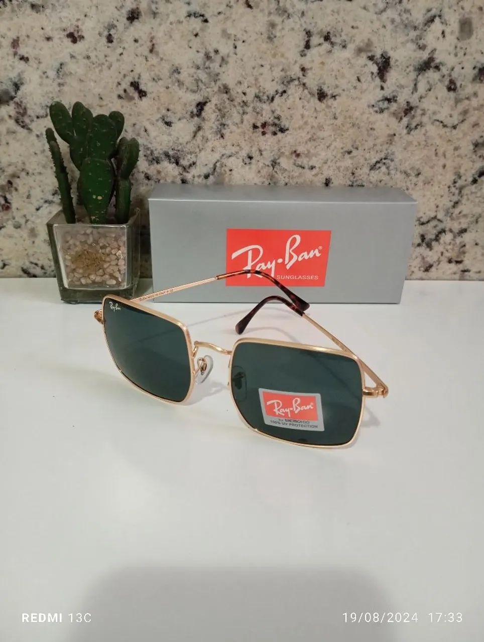 Óculos de Sol Ray-Ban Quadrados Rb1971 - Foto 3