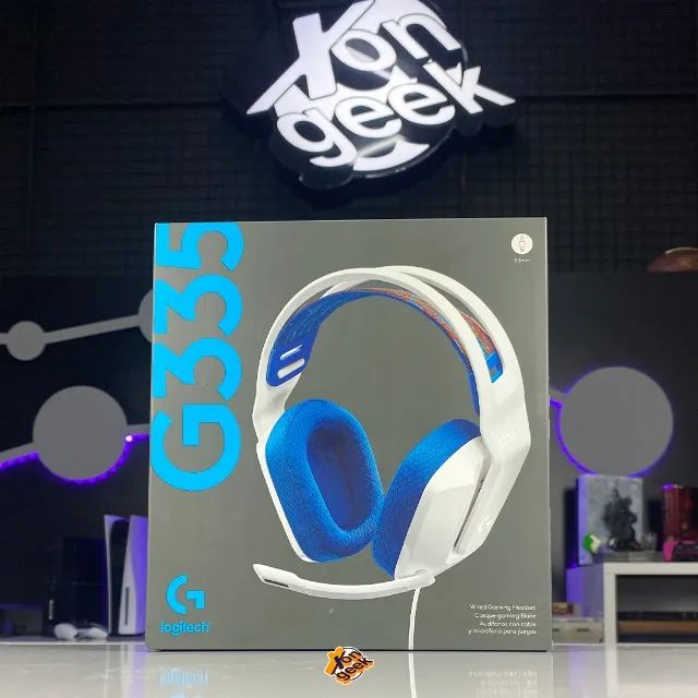 Headset Gamer G335 Branco - Logitech | Multiplataforma | Som Claro para Vitória!