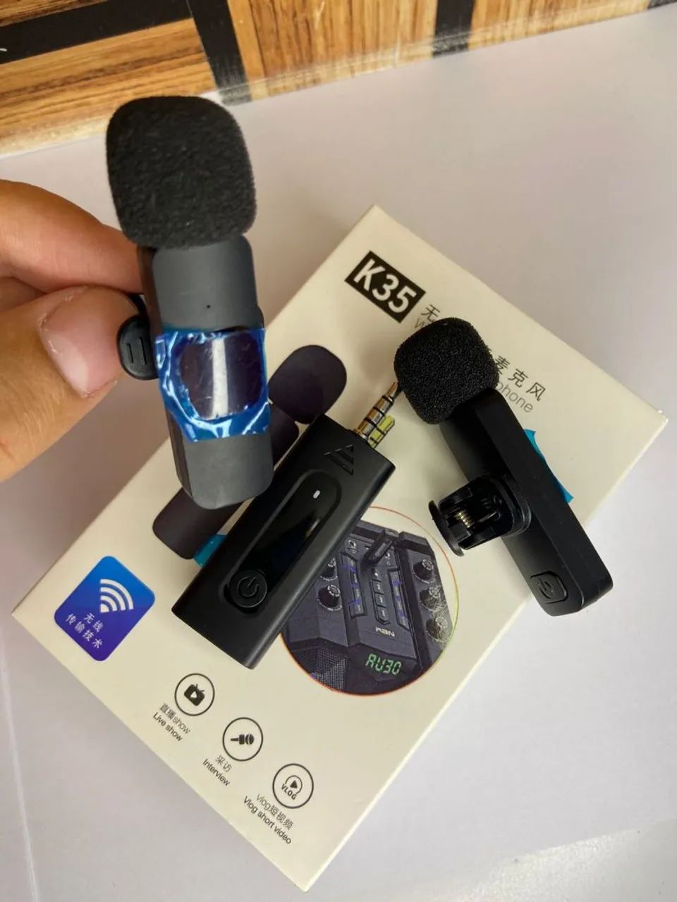 Microfone lapela s/ fio k35 3.5mm plug and play 5v 60mah - Foto 5