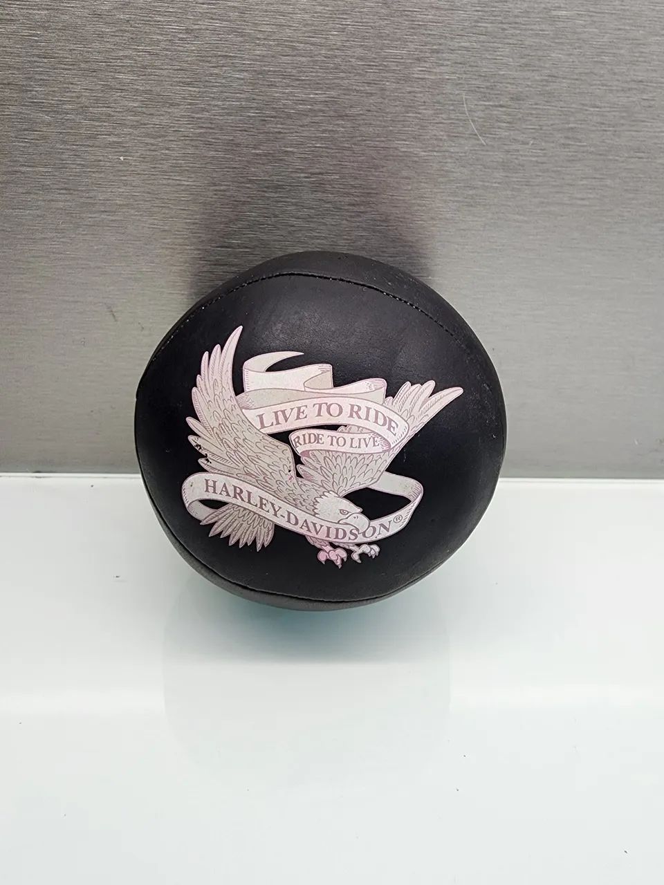 Primeira Bola do bebê de couro da  Harley-Davidson 10cm 