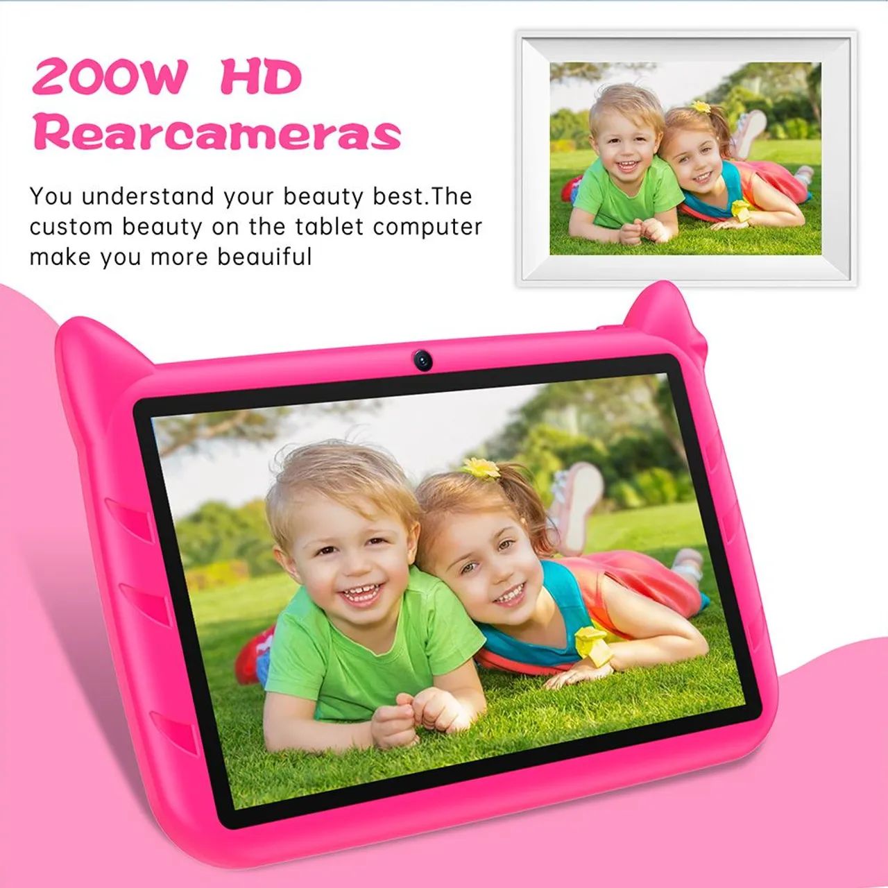 Tablet Infantil 7.0 Polegadas kidpad 4GB+64GB Q80 200W+500W - Android 9.0 - Foto 4