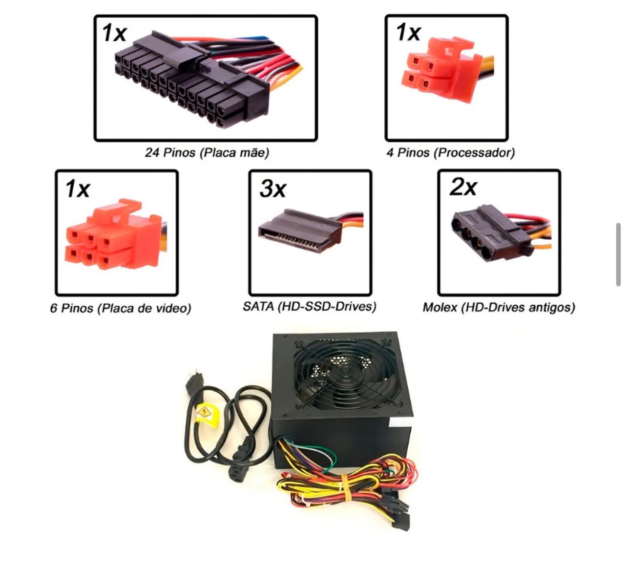 Fonte 500w knup  - Foto 4