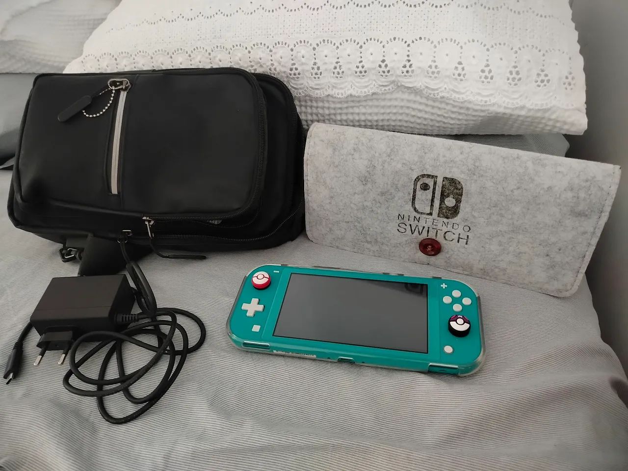 Nintendo Switch Desbloqueado Lite com Kit Completo Novinho