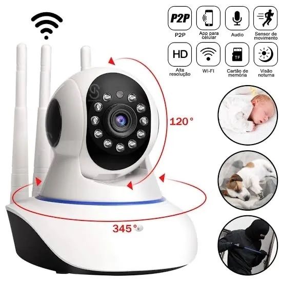 Câmera wifi 3 antrenas