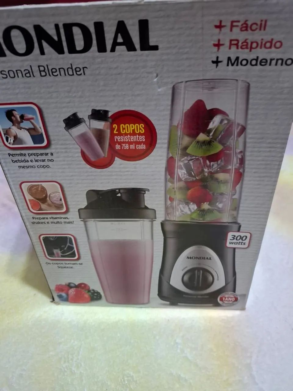 Liquidificador Pessoal Mondial 300W - 2 Copos 750ml