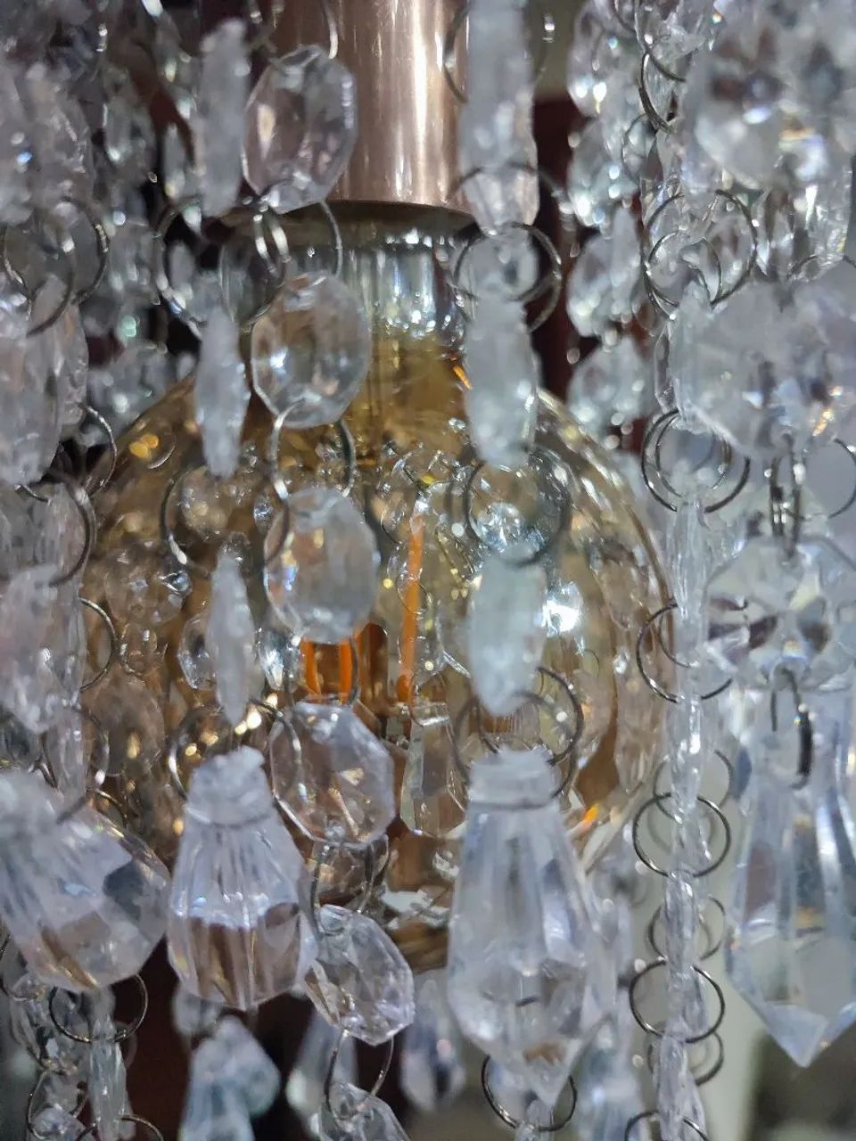 Luminária de Cristal e Lâmpada Decorativa - Foto 2