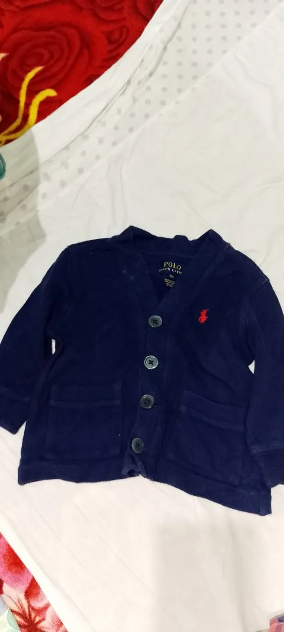 Cardigã Polo Ralph Lauren Azul Marinho Infantil