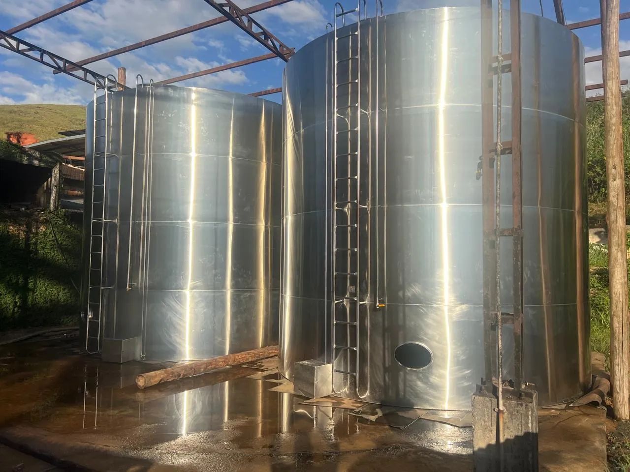 Reservatório inox para armazenamento