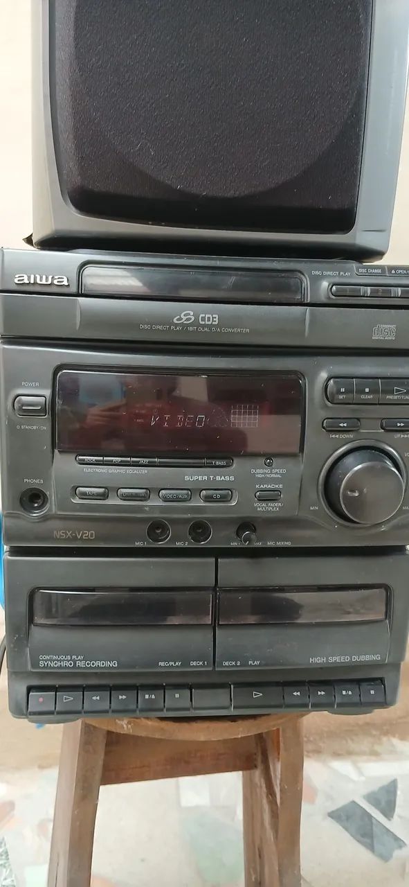 Som Aiwa com CD Player e toca-fitas - Foto 3