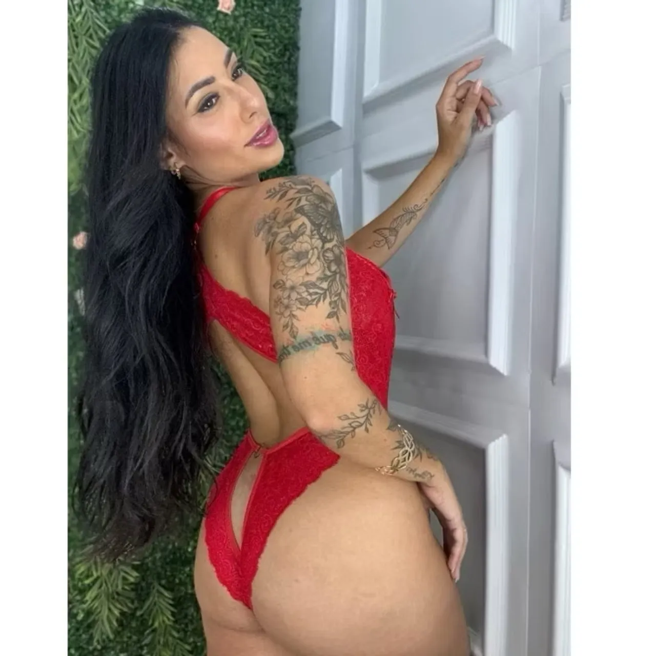 Promoção-Body Rendado Vermelho Sensual