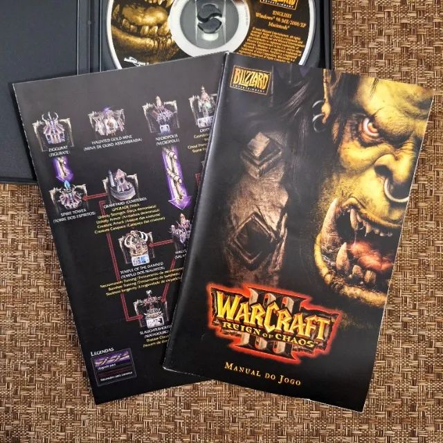 Warcraft 3 Reign of Chaos Original Físico Completo PC - Jogos de