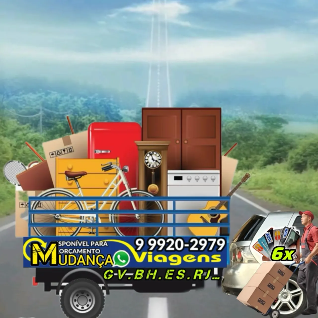 Mudança viagem GV BH ES RJ