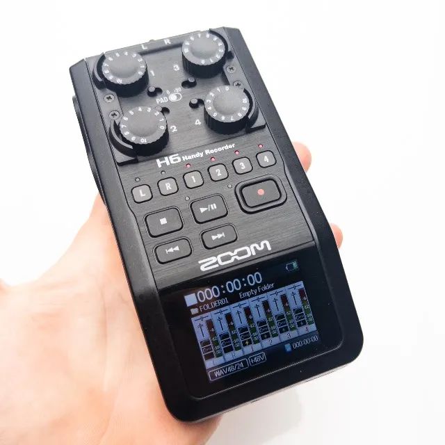 Zoom H6 Black Gravador de áudio profissional multicanal