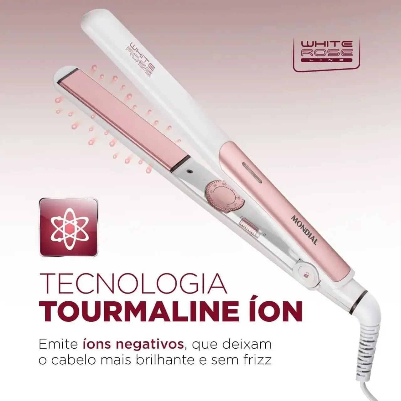 Prancha Mondial Nova Sem Uso White Rose Line 220V