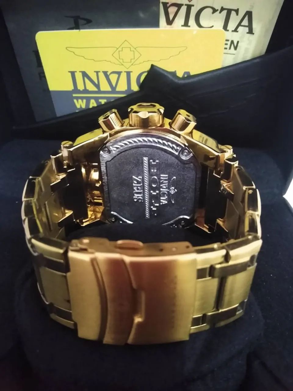 Relógio Invicta Reserve Masculino Dourado - Foto 4