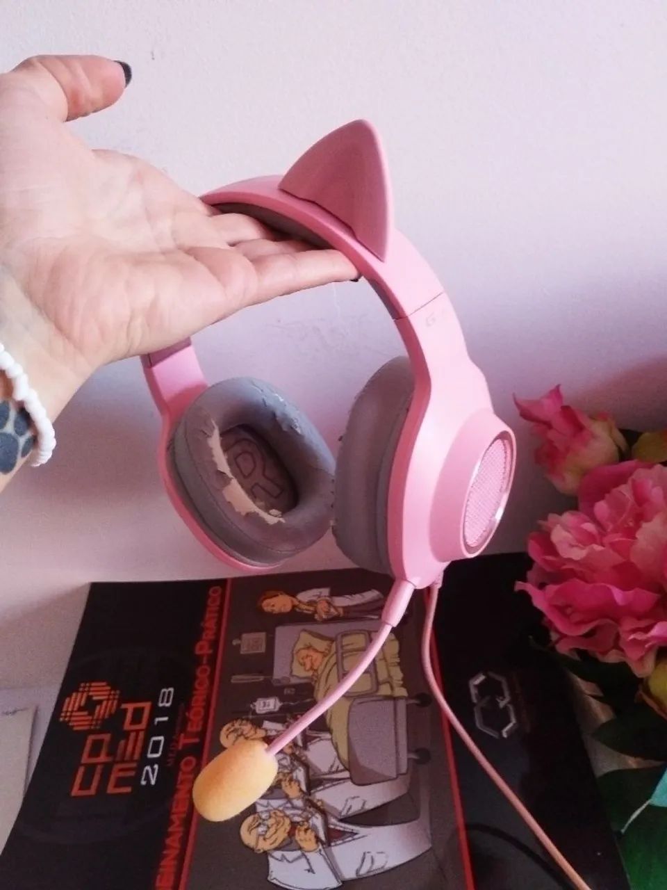 Fone Headset Edifier Hecate G2 II Rosa  - Foto 2
