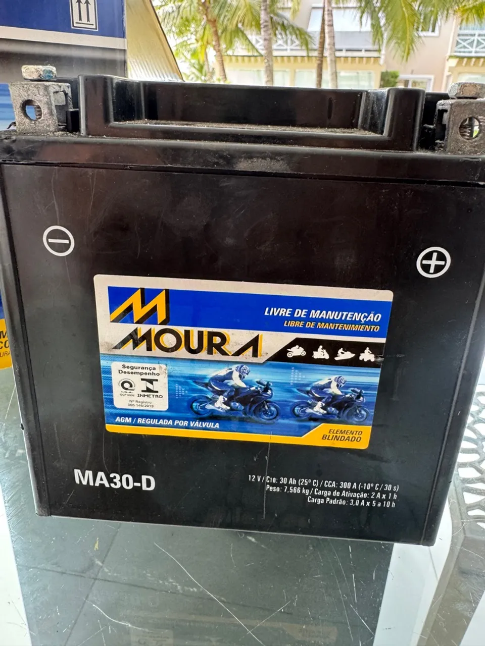 Bateria para moto nova 12 V 30 Ah CCA 300 A