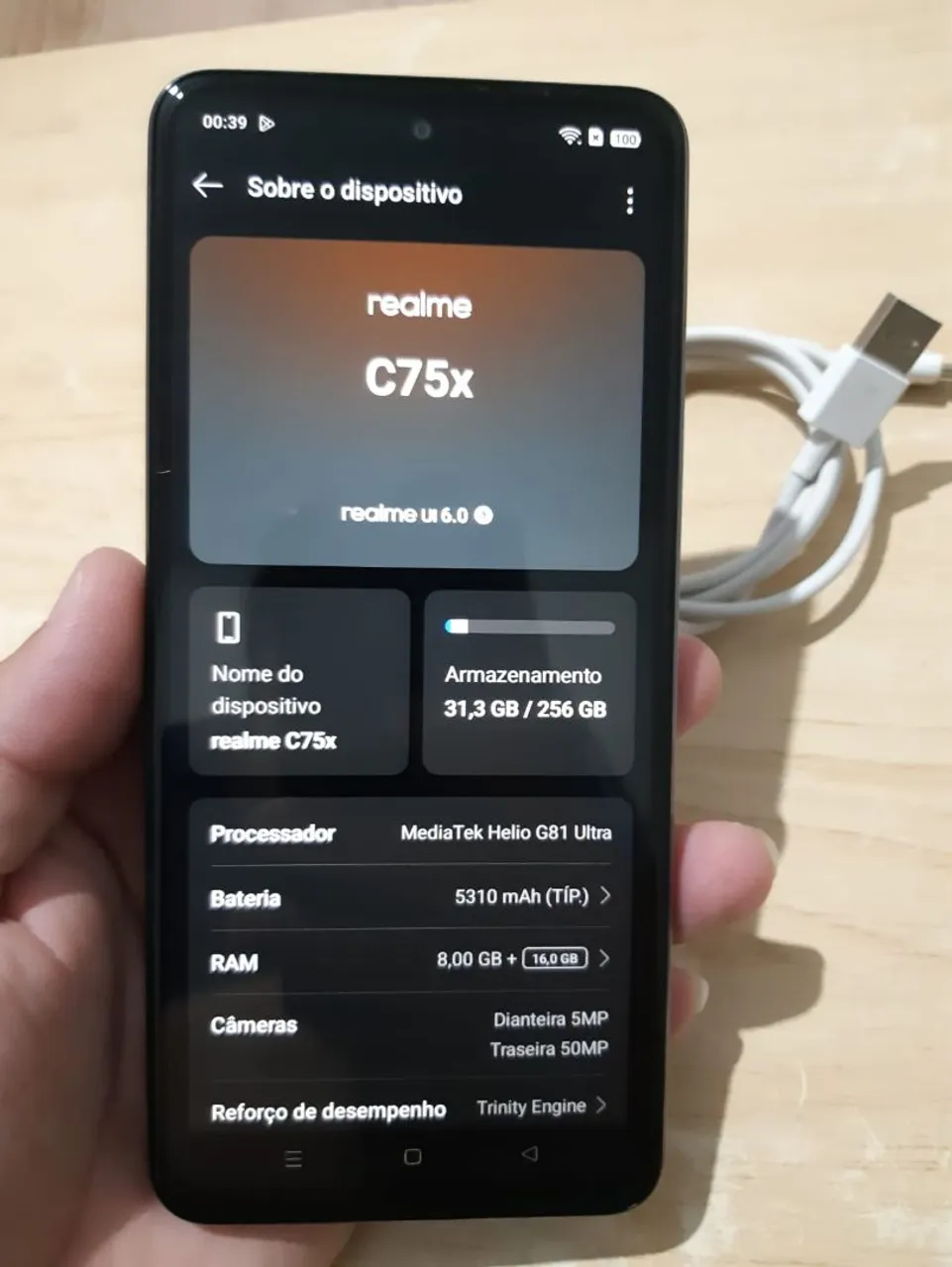Vendo C75X 256gb 16 Ram Lançamento