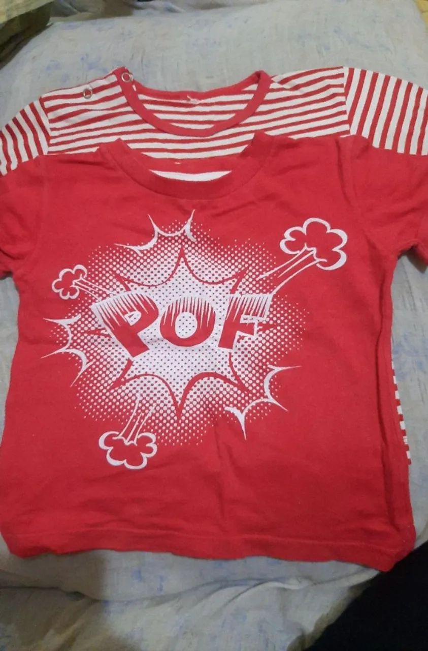 2 camisetas infantis