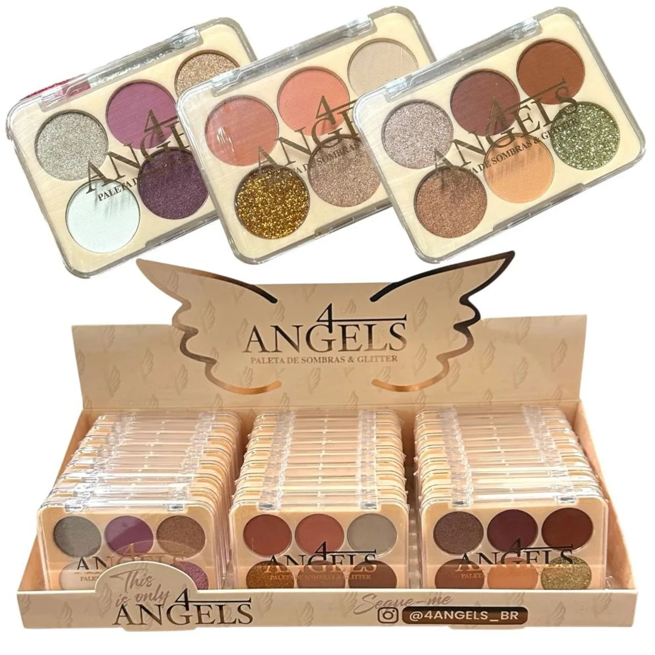 Paleta de Sombras e Glitter 4 Angels