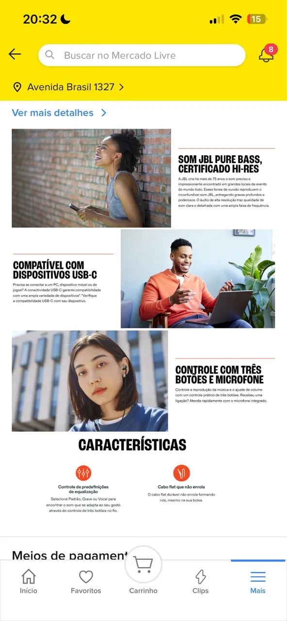 Fone JBL TUNE 310c USB-C - Foto 3