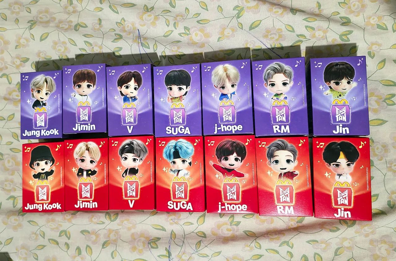 Coleção BTS Tiny Tan BTS (7 unidades)