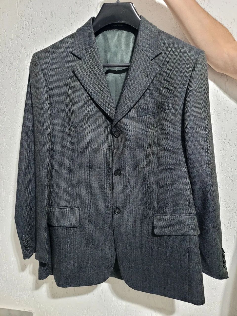 Blazer Masculino Cinza de lã - Foto 2