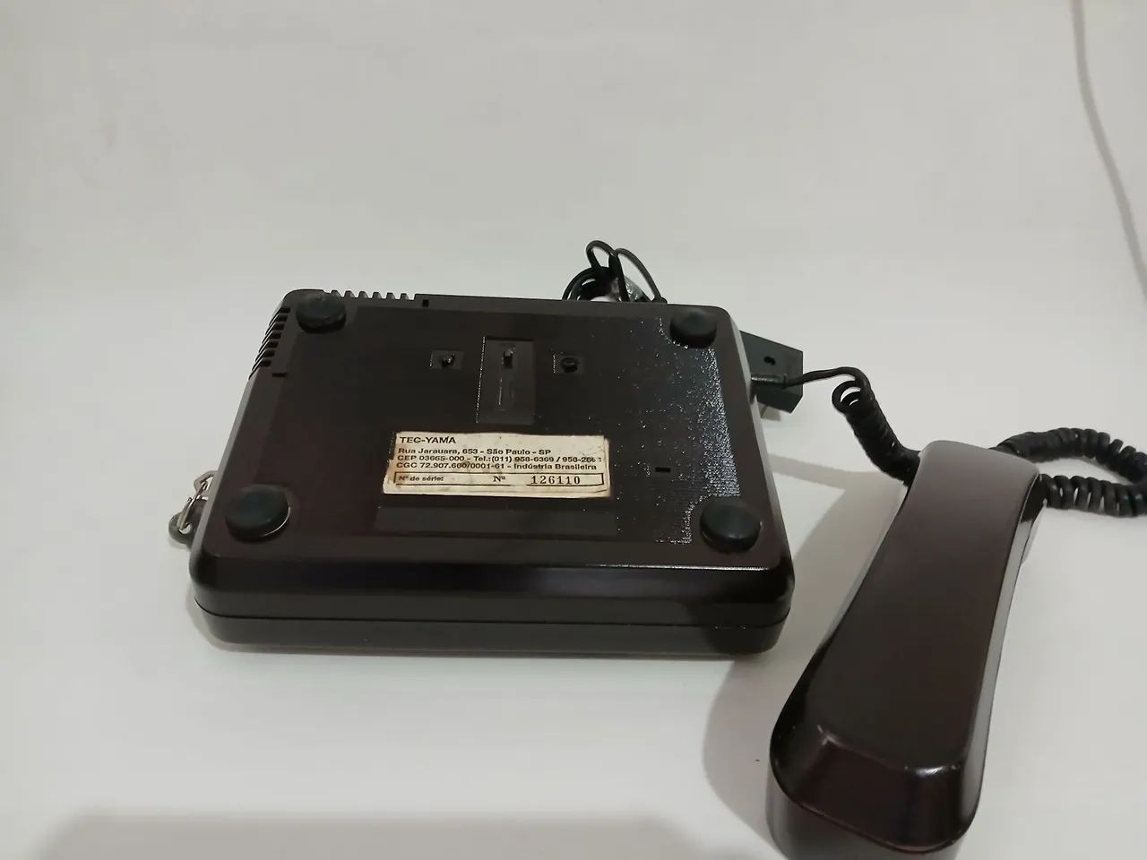 Antigo Telefone de mesa  Repaginado na cor café Tec Yama chaveado anos 80 - Foto 6