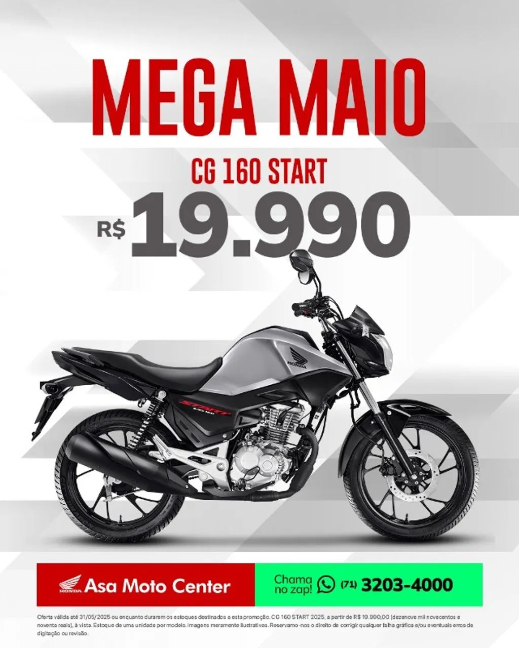 PROMOCAO DA LINHA CG 160  * WHATSAPP