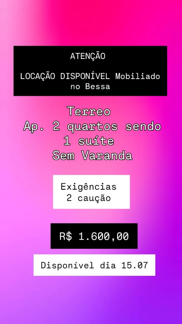 Aluguel Mobiliado no Bessa