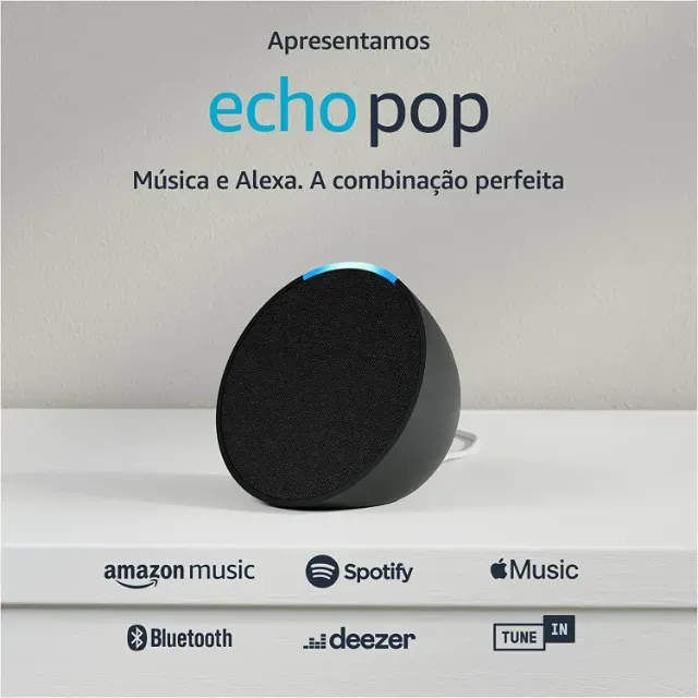 Echo Pop | Smart speaker compacto com som envolvente e Alexa - lacrado | Novo e original