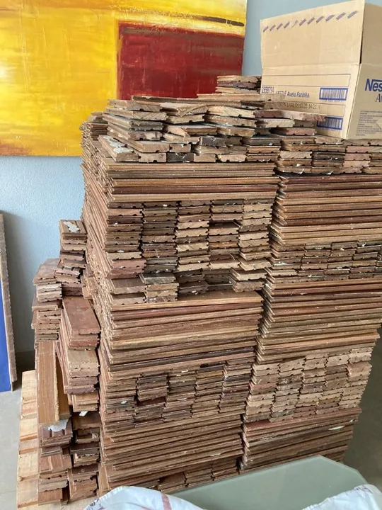 Taco Parquet Cumaru usado em ótimo estado - 50 m2