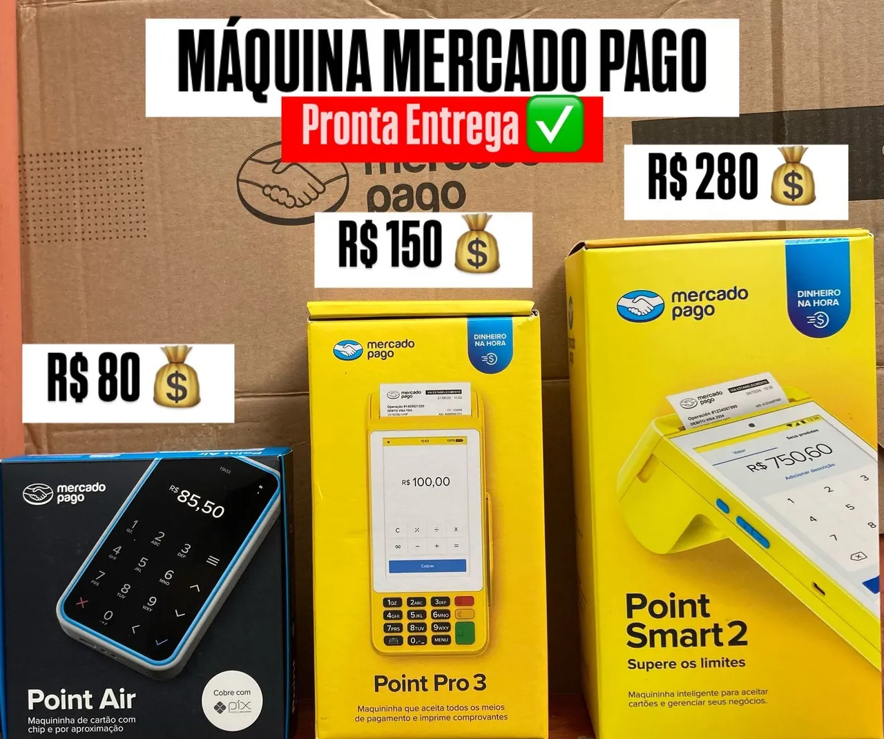 Máquinas de cartão Mercado Pago - Pronta Entrega