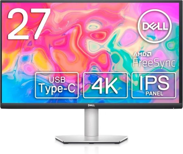 Dell S2722QC 27インチ 4K モニター, USB-C HDMIx2 Monitor 4K DELL S2722QC 27 polegadas USC-C/HDMI - Monitores