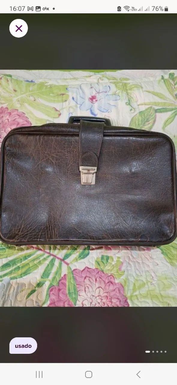Mala viagem vintage marrom