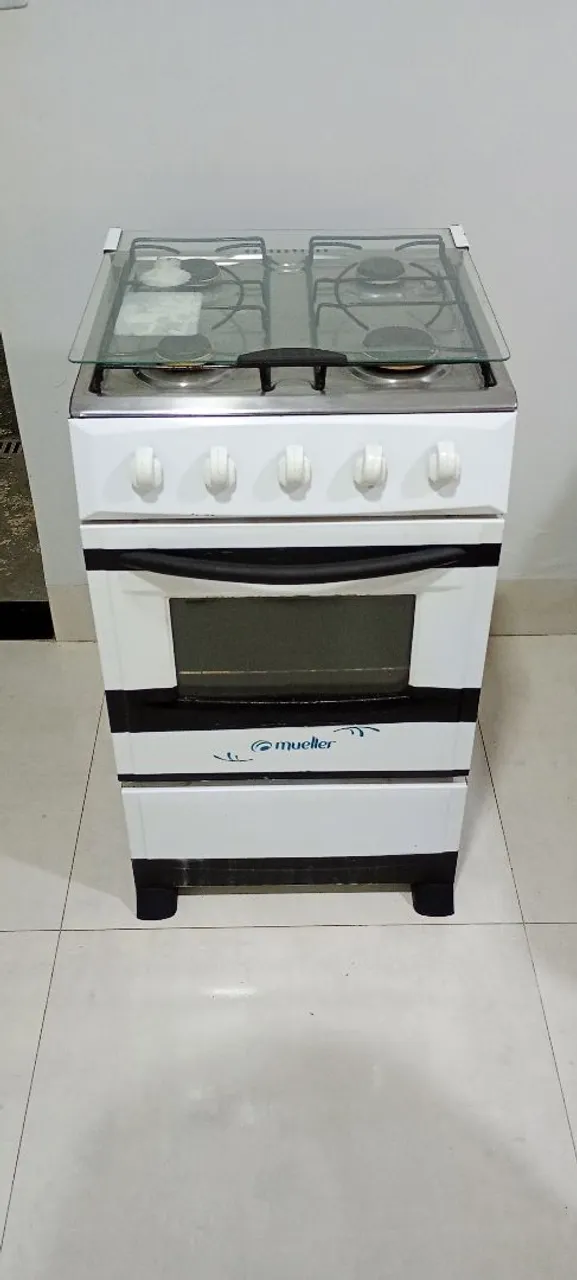 Fogão funcionando