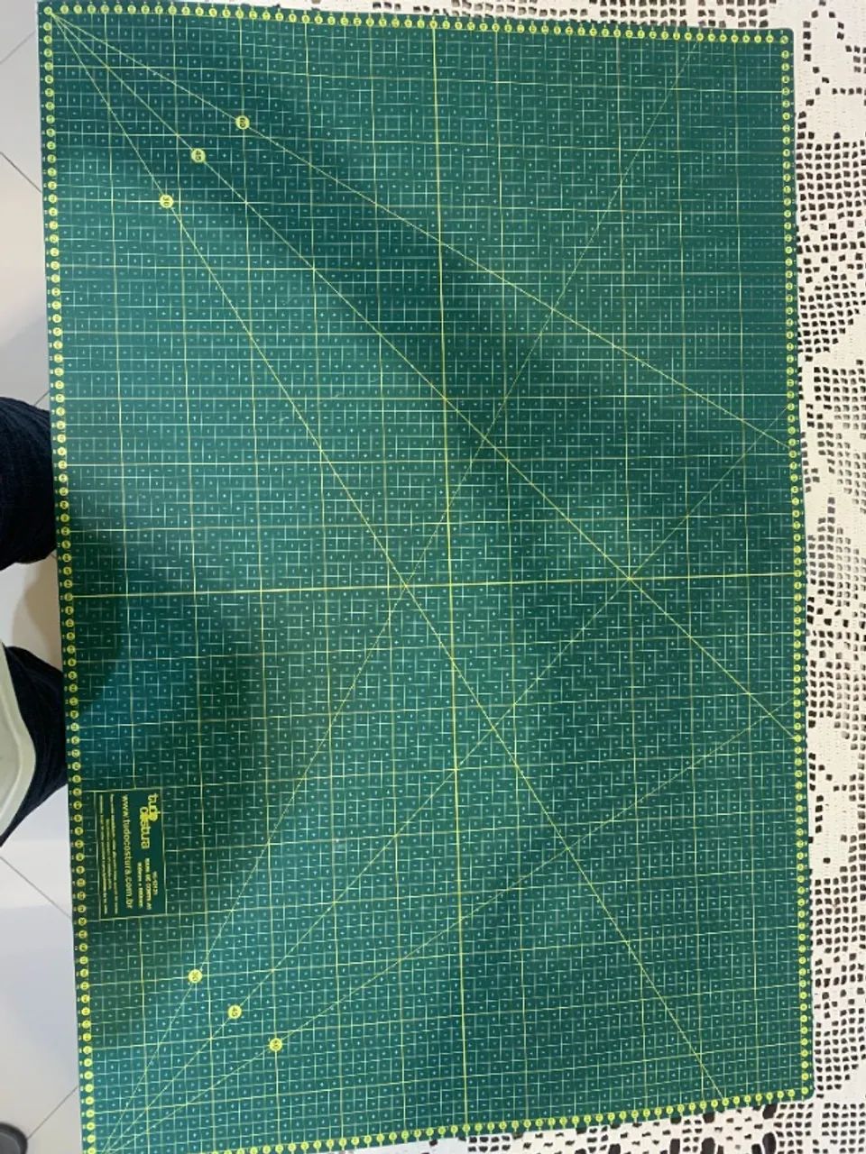 tabua de corte de tecido A1 90x60 cor verde - Foto 4