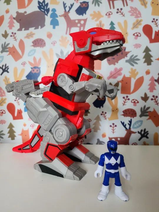 Zord Tiranossauro Ranger Vermelho imaginext fisher price Imaginext Mattel Power Rangers  - Foto 4
