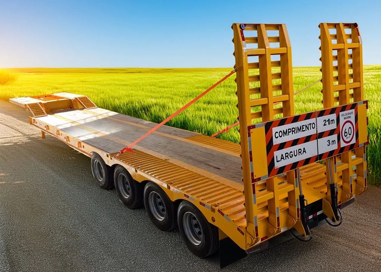 Carreta Prancha carrega tudo 2, 3, 4, 5 ,6 eixos e Caçamba Basculante - Foto 6