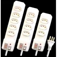 Extensão filtro de  elétrica com 4 tomada com fusível