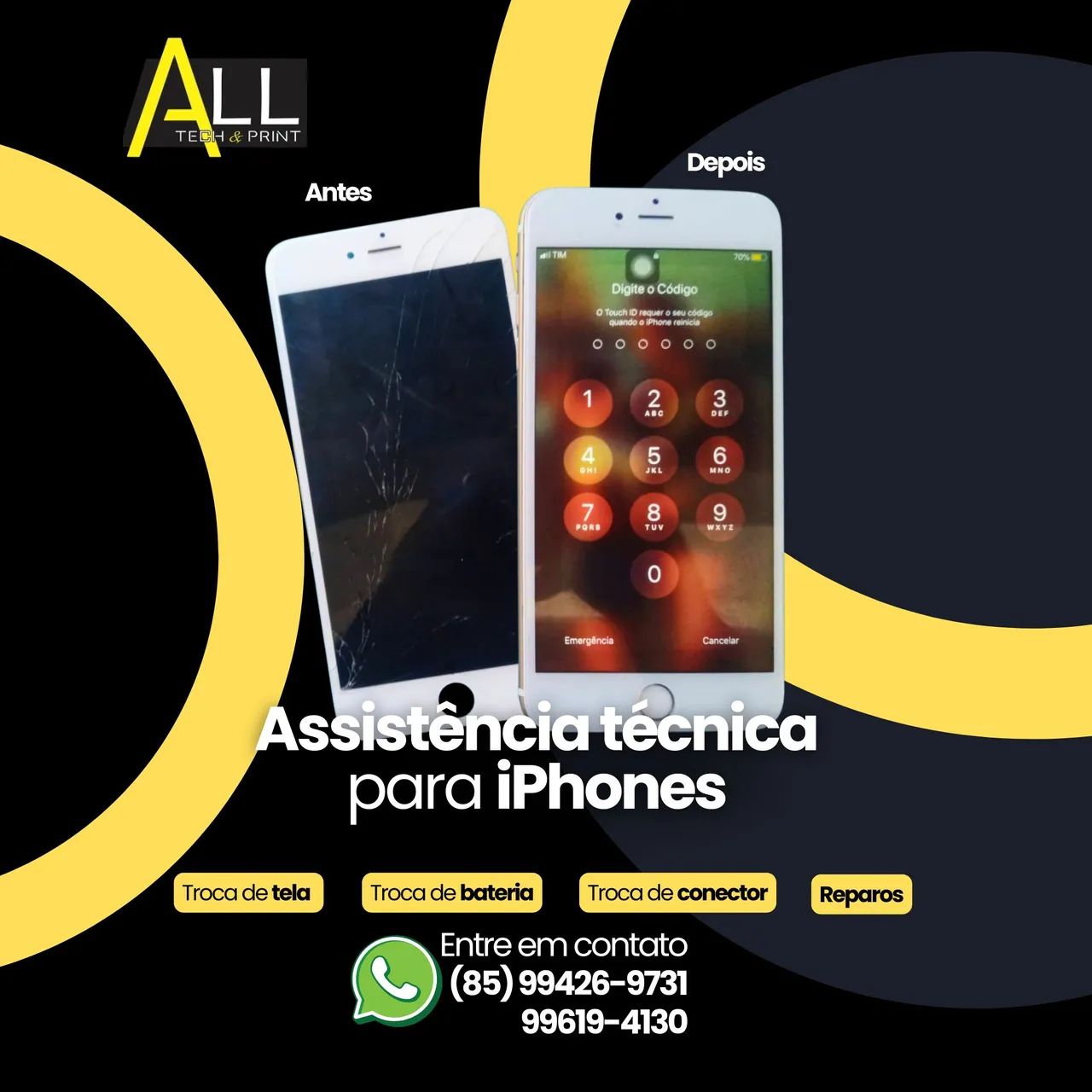 Troca de Tela de iPhone ( Trocamos em domicílio) - Foto 3