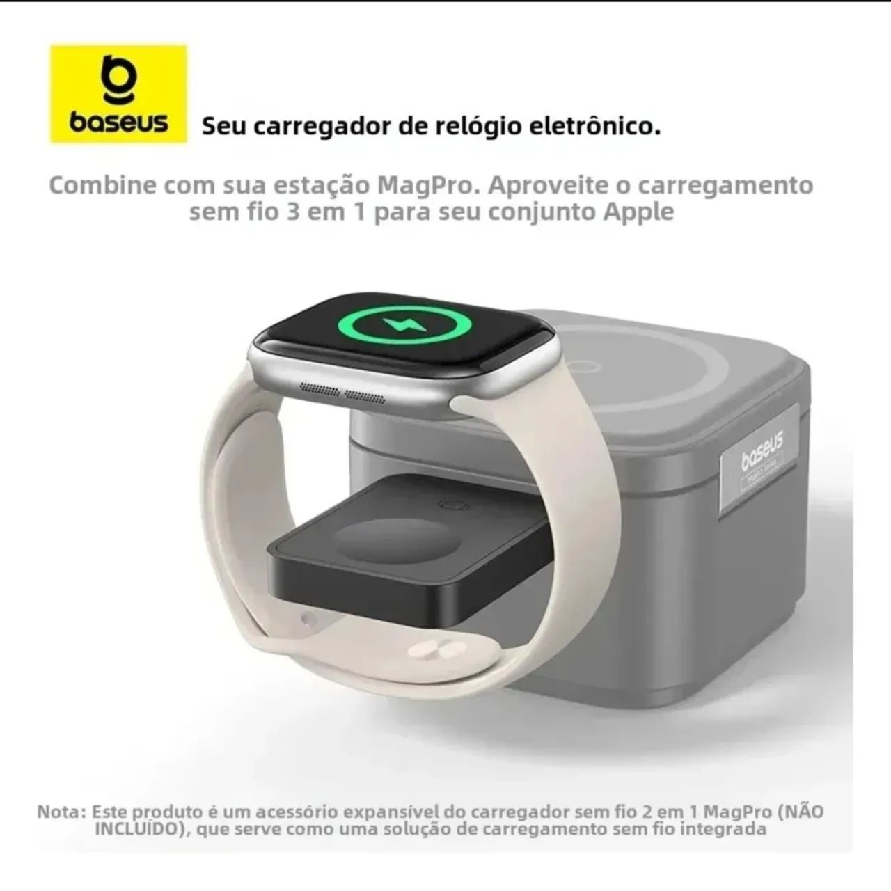 Carregador Magnético Wireless Baseus MagPro para Apple Watch - Foto 5