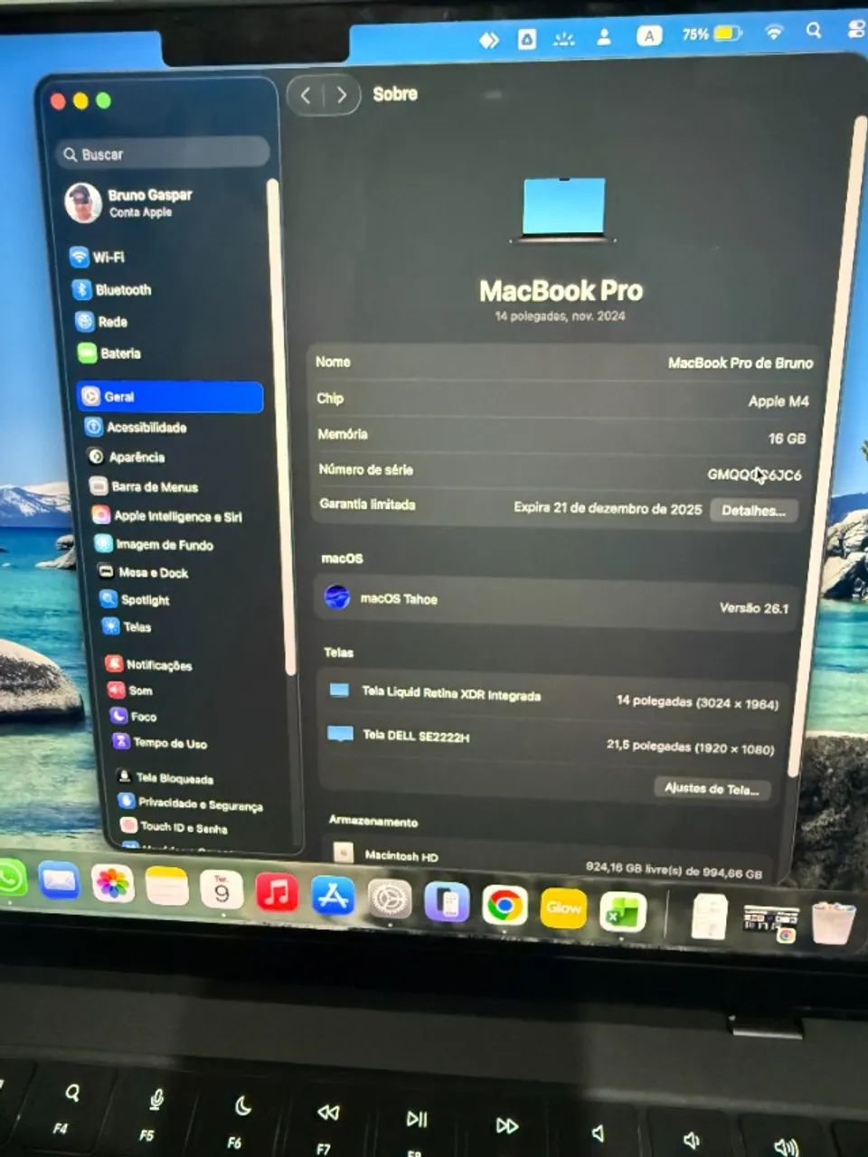 Macbook Pro M4 SSD 1TB - 16GB RAM