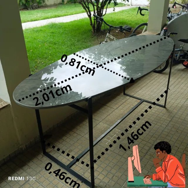 Mesa de Escritório oval